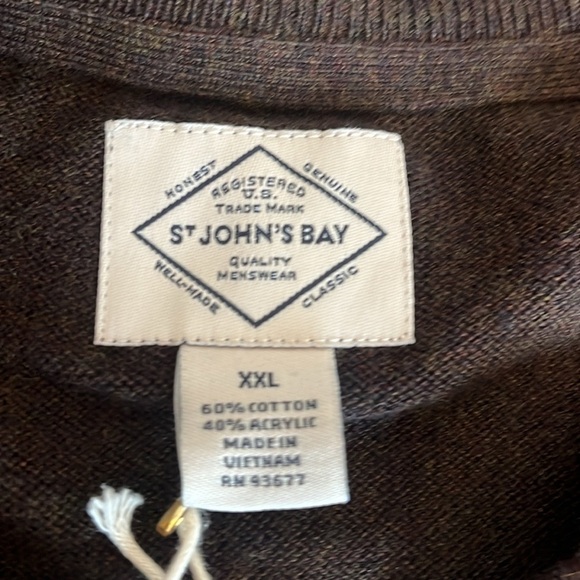 St John bay Super Soft V Neck Sweater Brown Size XXL - Picture 10 of 11